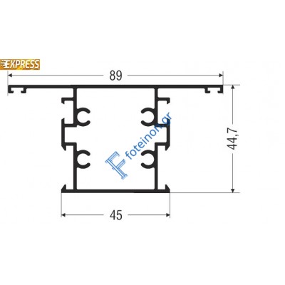 Ταύ M9548 σειράς Μ9400 Comfort Alumil 6m σε χρώμα λευκό 9016