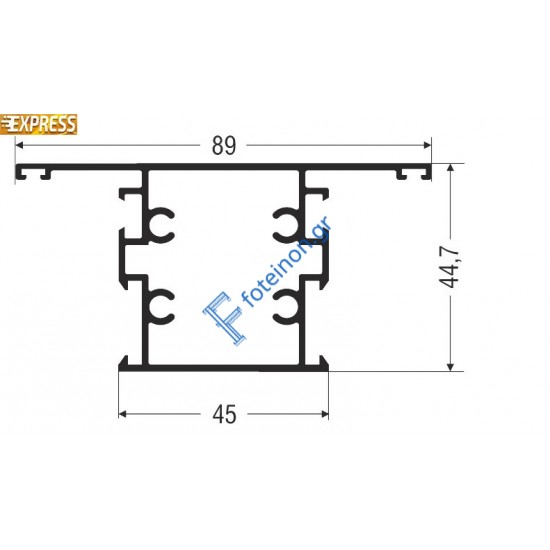 Ταύ M9548 σειράς Μ9400 Comfort Alumil 3m σε χρώμα λευκό 9016