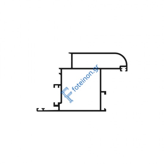 Φύλλο εισόδου European Groove M9562 σειράς Μ9400 Comfort Alumil 6m σε χρώμα λευκό 9016