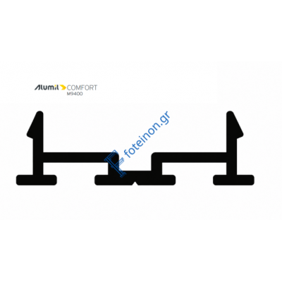 Πρόσθετο ανοιγομένου M9578 της σειράς M9400 Comfort Alumil 6m Άβαφο