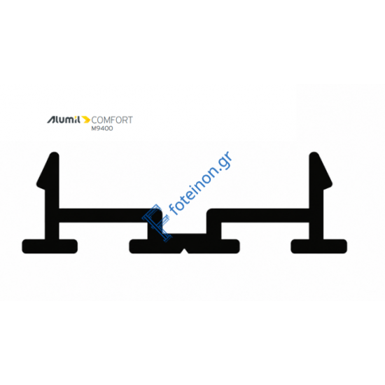 Πρόσθετο ανοιγομένου M9578 της σειράς M9400 Comfort Alumil 6m Άβαφο