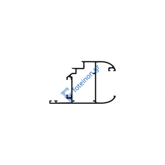Φύλλο European Groove με ενσωματωμένο πηχάκι M994 σειράς Μ940 Comfort Alumil 6m σε χρώμα λευκό 9016