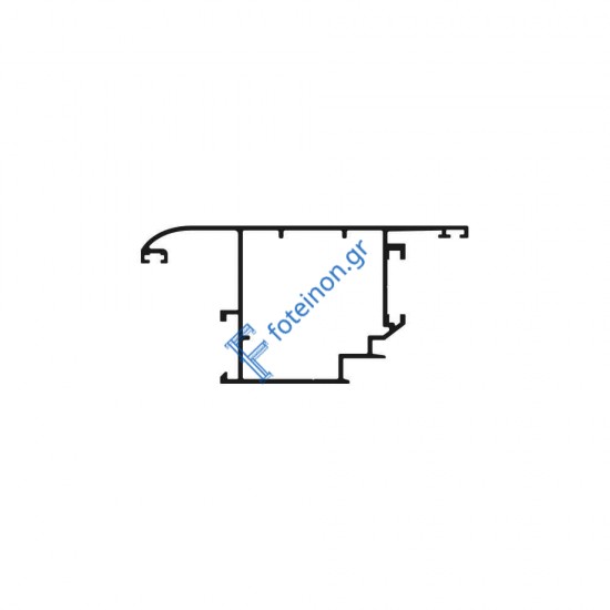 Φύλλο European Groove εισόδου M997 σειράς Μ940 Comfort Alumil 6m σε χρώμα λευκό 9016
