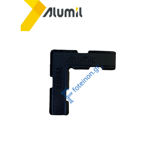 Γωνία επιπεδότητας για προφιλ φύλλου Camera της σειράς 9660,11000 μαύρη Alumil  1802001003