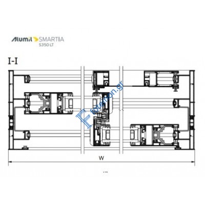 Εξαρτηματα για 2Φ. επάλληλο με στενό γάντζο και σίτα S35398 - S35011 - S35017 - S35030 -S35028 κοπή 45° της σειράς S350 LT