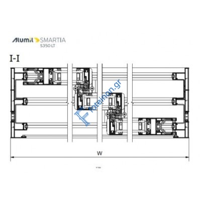 Εξαρτηματα για 3Φ. επάλληλο με στενό γάντζο S35374 - S35011 - S35017 κοπή 45° της σειράς S350 LT