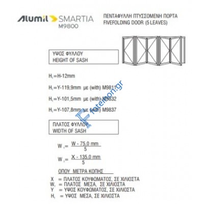 Εξαρτηματα για 5Φ. Φυσούνα θέρμο Μ9838-Μ9847-M9834 σειράς  M9800