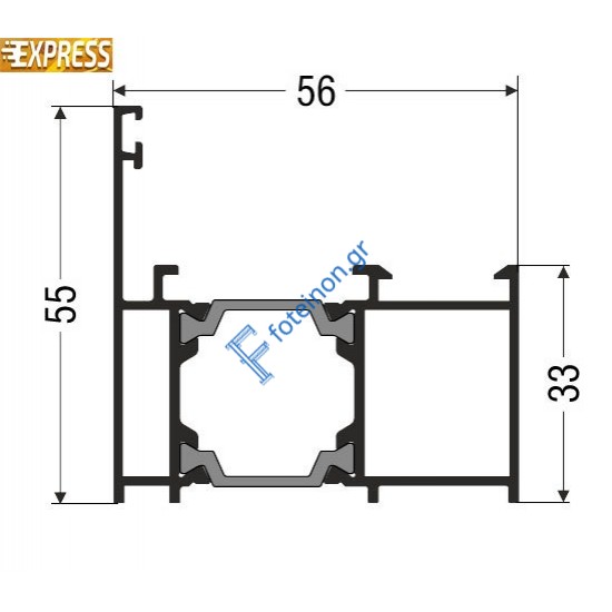 Κάσα M19652 σειράς Μ9660 Smartia Alumil 6m σε χρώμα λευκό 9016