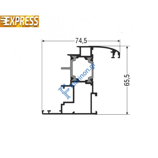 Φύλλο Περιμετρικού M19700 σειράς Μ9660 Smartia Alumil 6m σε χρώμα λευκό 9016
