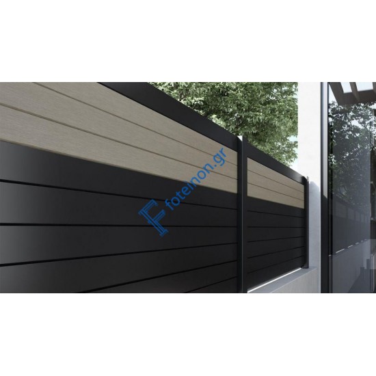 Προφίλ αλουμινίου Woodalux 32x80 με επικάλυψη συνθετικού ξύλου 6μ. σε χρώμα Teak JK31