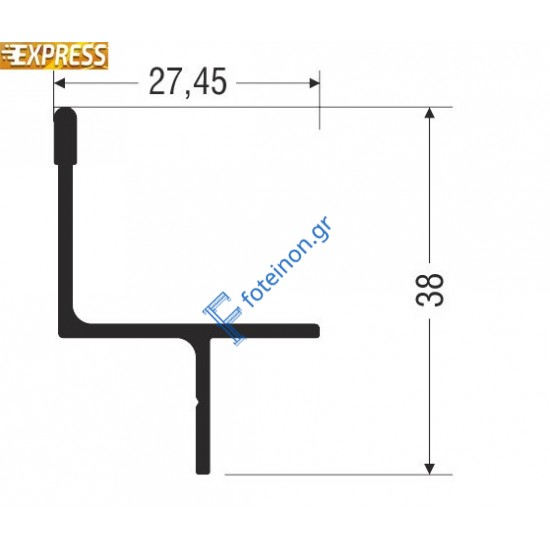 Οδηγός σίτας M857 Alumil 6m σε χρώμα λευκό 9016