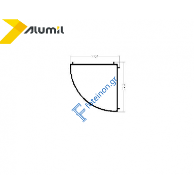 Πρόσθετο ανοιγομένου M9529 της σειράς M9400 Comfort Alumil 6m σε χρώμα λευκό 9016 