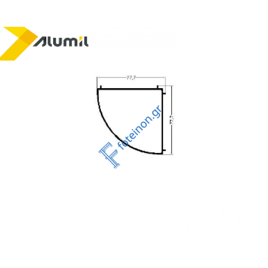Πρόσθετο ανοιγομένου M9529 της σειράς M9400 Comfort Alumil 6m σε χρώμα λευκό 9016 