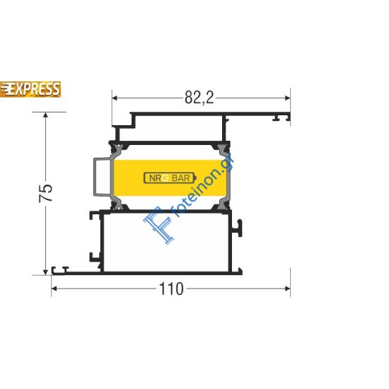 Φύλλο εισόδου European Groove S67552 σειράς S67 Smartia Alumil 6m σε χρώμα λευκό 9016