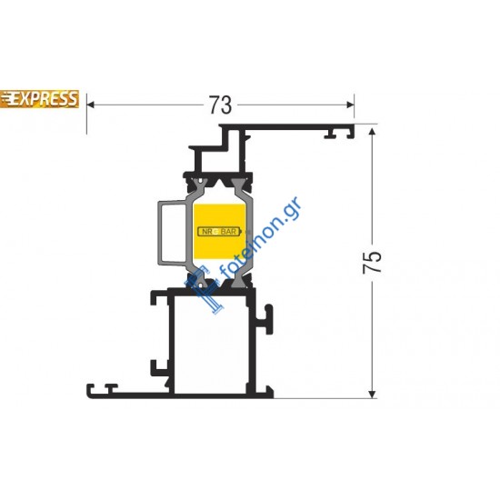 Φύλλο European Groove S67936 σειράς S67 Smartia Alumil 6m σε χρώμα λευκό 9016