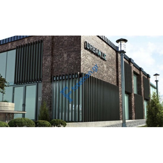 Προφίλ αλουμινίου Woodalux 32x80 με επικάλυψη συνθετικού ξύλου 6μ. σε χρώμα Teak JK31