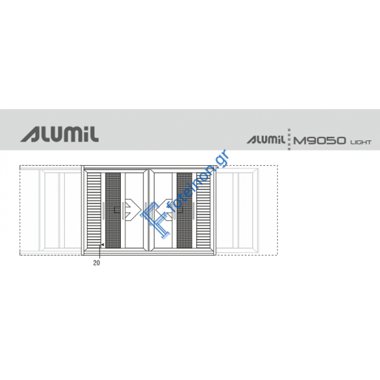 Εξαρτηματα για 2Φ. χωνευτό ΤΖ-ΣΙ-ΠΑ Μ9064 Μ9062 Μ9228 της σειράς  Μ9050