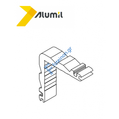 Γωνία σύνδεσης πρεσαριστή 9x18,9mm Alumil 1130918300