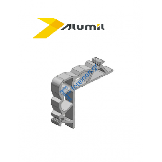 Γωνιά σύνδεσης γωνιάστρας πρεσαριστή 22,4x11,4 mm για προφίλ Μ19834 της σειράς M19800 Alumil 1132311400