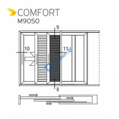 Εξαρτηματα για 2Φ. επάλληλο με σίτα Μ9064 Μ9062 Μ9228 της σειράς  Μ9050