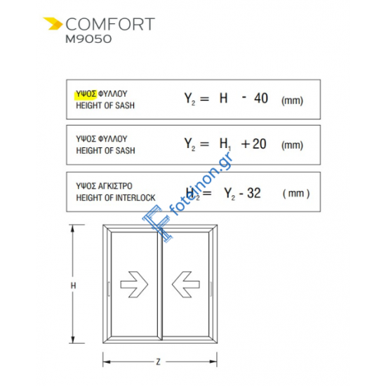 Εξαρτηματα για 2Φ. επάλληλο με σίτα Μ9064 Μ9062 Μ9228 της σειράς  Μ9050