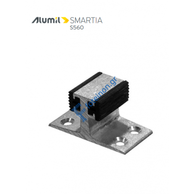 Στόπερ συρόμενου 22mm για διάκενο φύλλων 17,5mm Alumil 6600022500