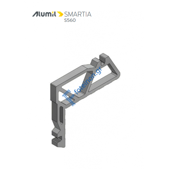 Ανισοσκελής Γωνιά σύνδεσης πρεσσαριστή 29x10x6,6mm για προφίλ S552 της σειράς S560 1132916600 Alumil