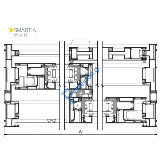 Εξαρτήματα για 2Φ. επάλληλο με σίτα ανασηκούμενο με στενό γάντζο S30562 S560 S552 S490 της σειράς S560 LT