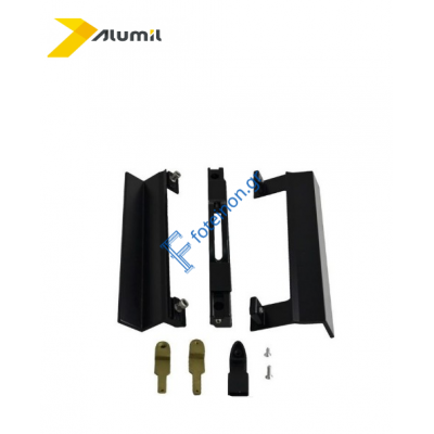 Σετ Κλειδαριά εσωτερική και εξωτερική μαύρη M630 6100163061 Alumil