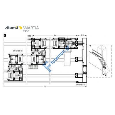 Εξαρτήματα για 3Φ. επάλληλο με στενό γάντζο S374 S384 S356 της σειράς S350