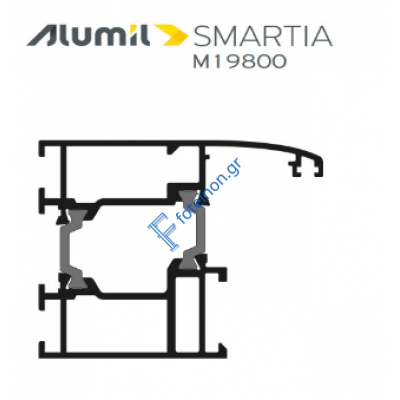 Φυσούνα Μ19834 της σειράς M19800 Alumil 6m σε χρώμα λευκό 9016