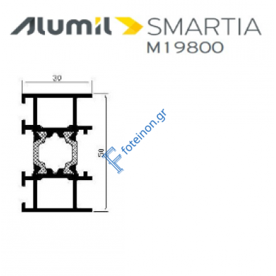 Φυσούνα Μ19833 της σειράς M19800 Alumil 6m σε χρώμα λευκό 9016