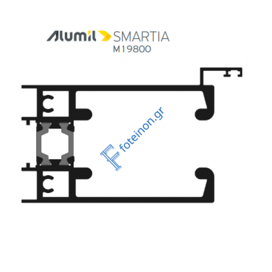 Οδηγός Φυσούνας M19838 σειράς M19800 Alumil 6m σε χρώμα λευκό 9016