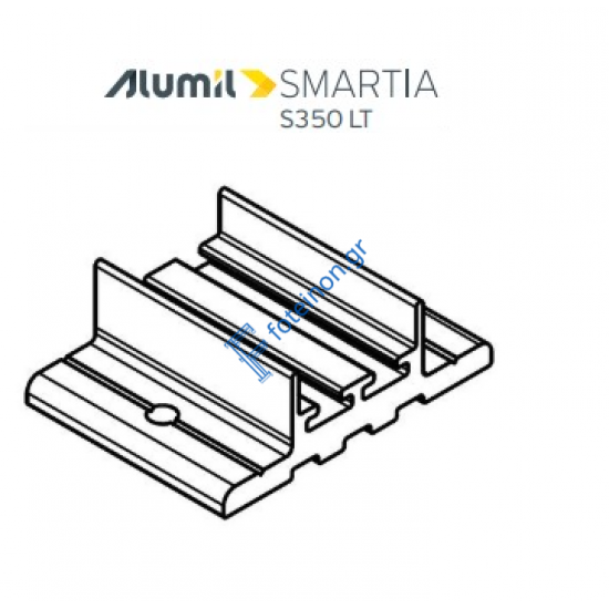Κεντρικό στεγανωτικό ζεύγος Μ14600 34,5mm της σειράς S350 LT μαύρο Alumil 2401434503