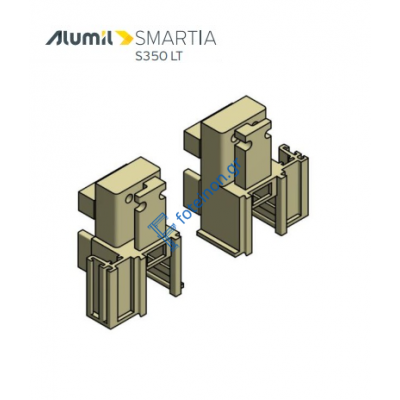 Σετ (ζεύγος) ταπών στενού γάντζου S350 SLIM 3113501700 Alumil