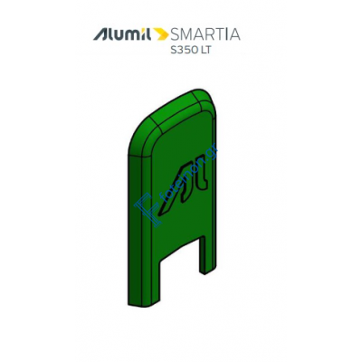 Κάλυμμα τάπας γάντζου S350 SLIM Alumil 3113501800