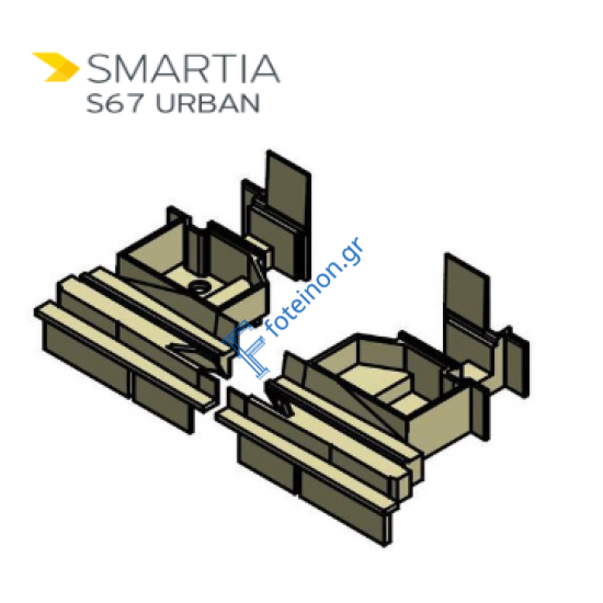 Τάπα για Μπινί Περιμετρικού μηχανισμού S67879 σειράς S67 Smartia Alumil 3006787903 μαύρη