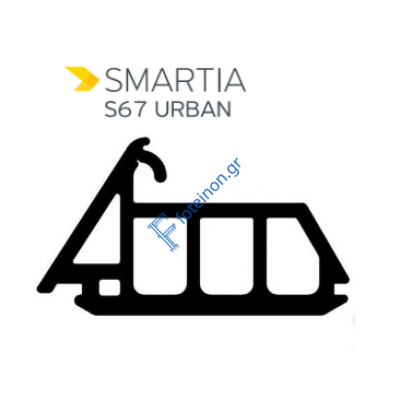 Κεντρικό ελαστικό (λάστιχο) S67 EPDM μαύρο Alumil 2106722303 (τιμή μέτρου)