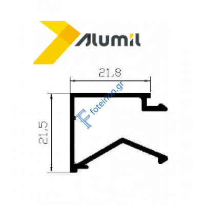 Πηχάκι M945 σειράς Μ940 Alumil 6m σε χρώμα λευκό 9016