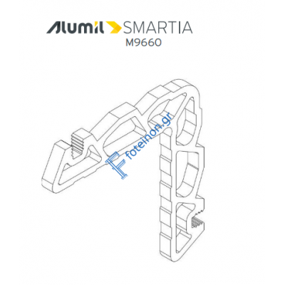 Γωνιά σύνδεσης 15,6x6,2mm για κάσα Μ19620 της σειράς Μ9660 PHOS 1131505600
