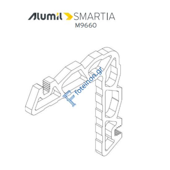 Γωνιά σύνδεσης 15,6x6,2mm για κάσα Μ19620 της σειράς Μ9660 PHOS 1131505600
