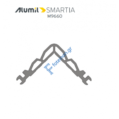 Γωνιά σύνδεσης 10,9x15,8mm για κρυφό φύλλο Μ19622 της σειράς Μ9960 PHOS Alumil 1131115400