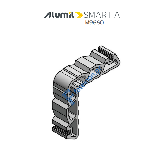 Γωνιά σύνδεσης 15x18mmγια κρυφό φύλλο Μ19622 της σειράς Μ9960 PHOS Alumil 1131518000