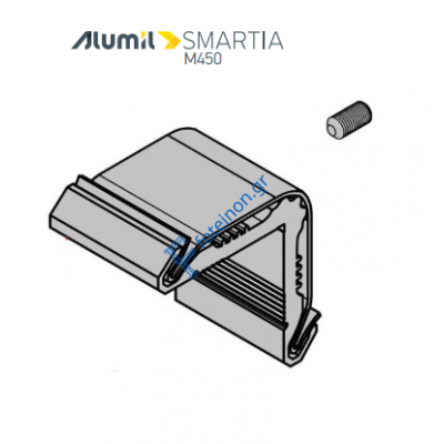 Γωνιά σύνδεσης Cal 11x40.8mm για φύλλο M4538, M4540 της σειράς M450 Alumil 1261140800