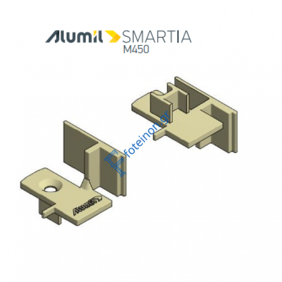 Ζεύγος Ταπών Μπινί Παντζουριού, φιλητού, M4560 της σειράς M450 Alumil 3000456000
