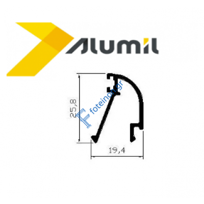 Πηχάκι M9112 6m Σειράς M9300 Alumil Comfort σε χρώμα λευκό 9016