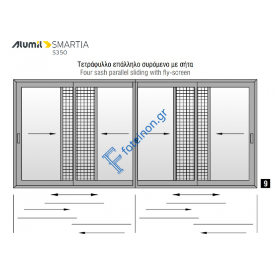 Εξαρτήματα για 4Φ. επάλληλο με σίτα S398 S384 S490  της σειράς S350