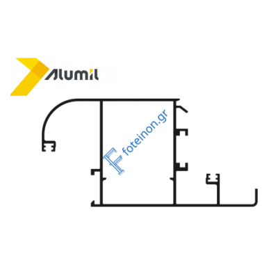 Φύλλο M9881 της σειράς M10800 Smartia Alumil 6m σε χρώμα λευκό 9016 (κουραγκλέ οροφής)