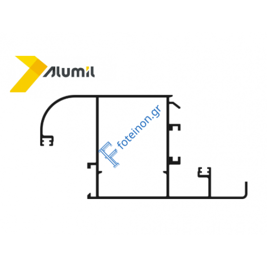 Φύλλο M9881 της σειράς M10800 Smartia Alumil 6m σε χρώμα λευκό 9016 (κουραγκλέ οροφής)