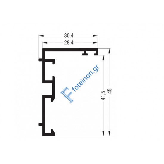Κάσα M9325 σειράς Μ9400 Alumil 6m άβαφη